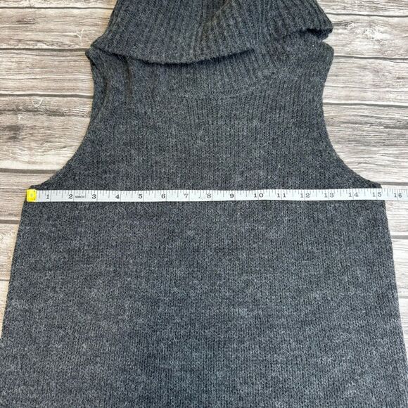 Derek Heart Women's Grey Gray Cowl Neck Sleeveless Hi Low Sweater M Med Medium - Picture 8 of 11